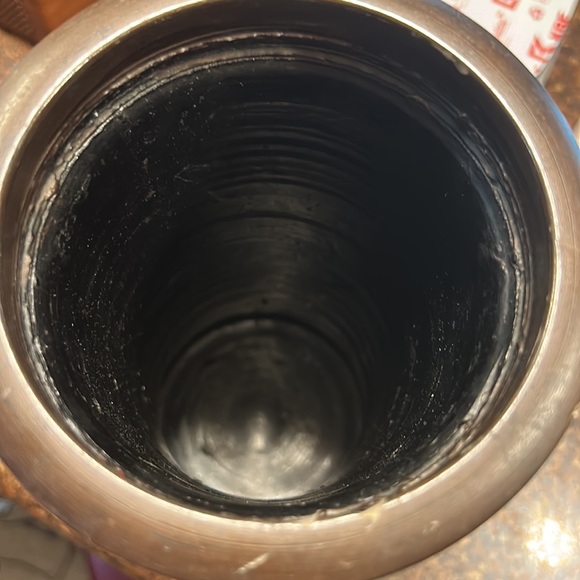 Vintage JAPAN TOKANABE SAMURAI Art Deco Pottery  12 1/2" Tall Vase 4 lb 2 oz - Picture 4 of 7